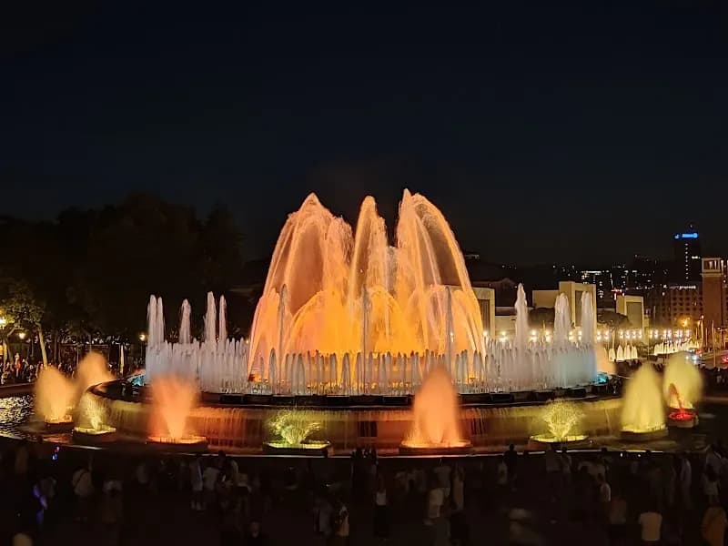 View of Magic Fountain of Montjuïc in Barcelona, CT