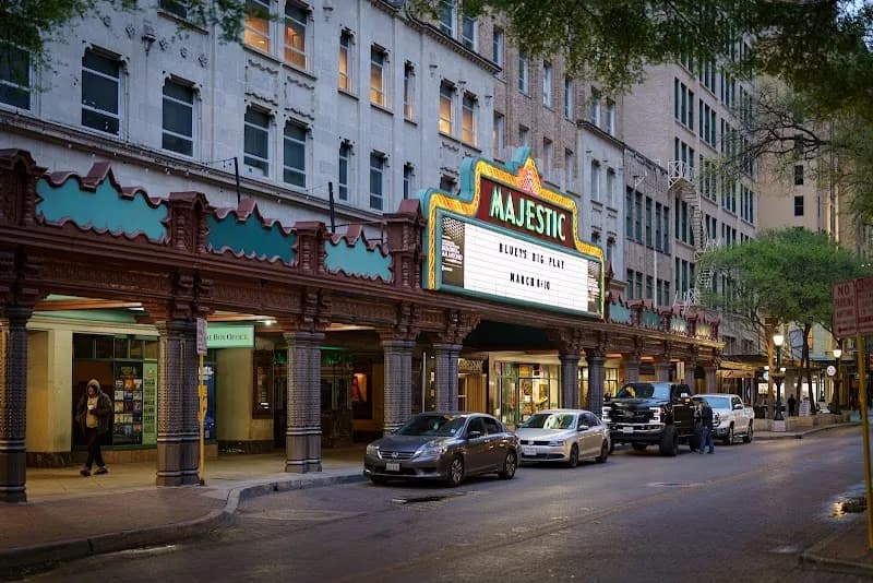 View of Majestic Theatre in New Braunfels, TX