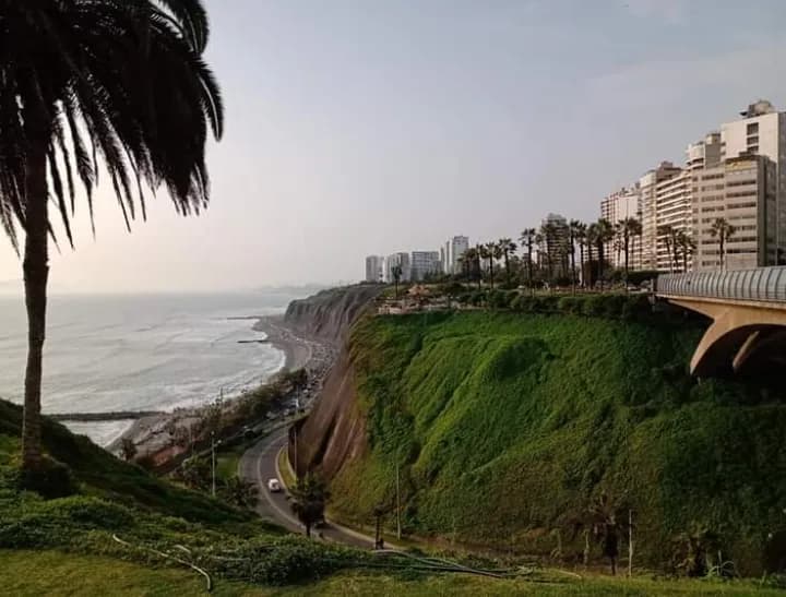 View of Malecón de Miraflores in Miraflores, Lima