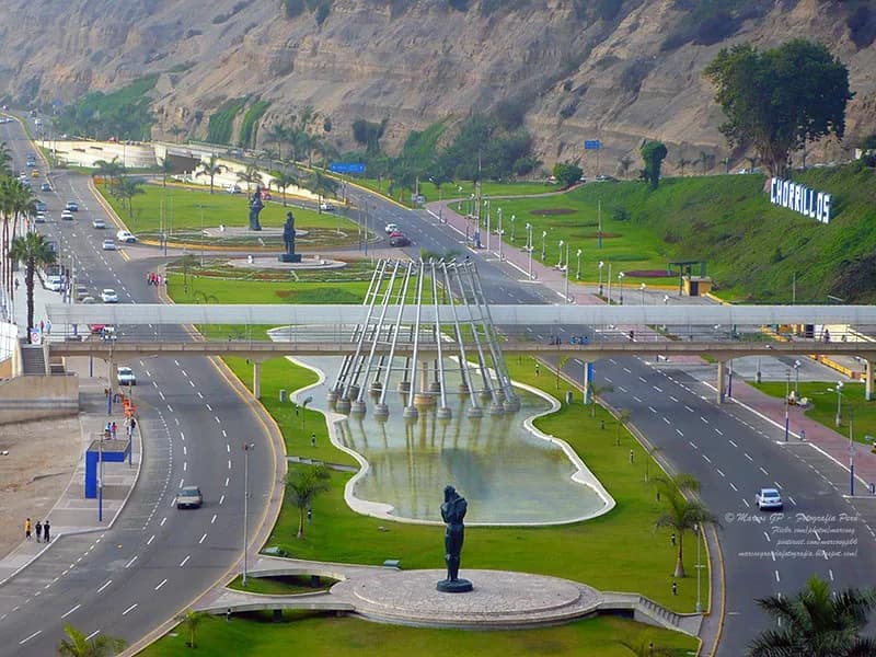 View of Malecon de Chorrillos in Chorrillos, Lima