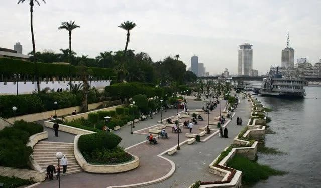 View of Manial Riverside Walking Path in Manial, Cairo