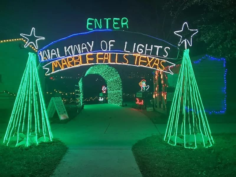 Marble Falls Walkway of Lights tourist attraction in Marble Falls, TX