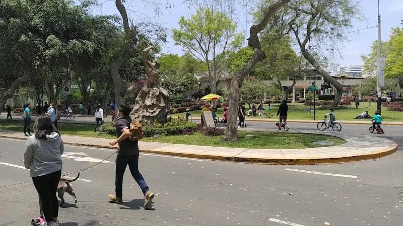 View of Mariscal Ramón Castilla park in Lince, Lima