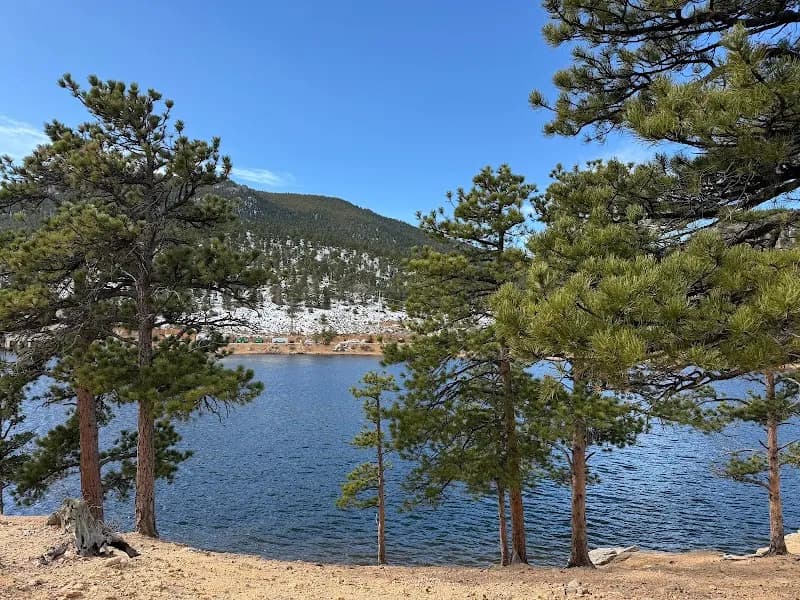 View of Mary's Lake in Estes Park, CO