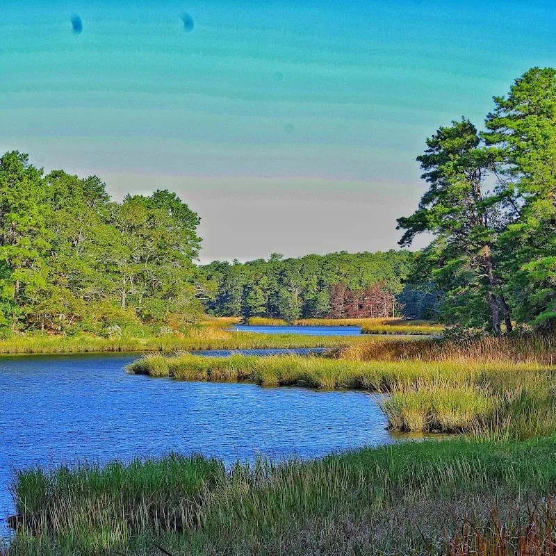View of Mashpee National Wildlife Refuge in Cape Cod, MA