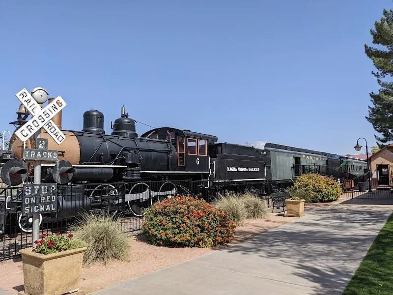 View of McCormick-Stillman Railroad Park in Scottsdale, AZ