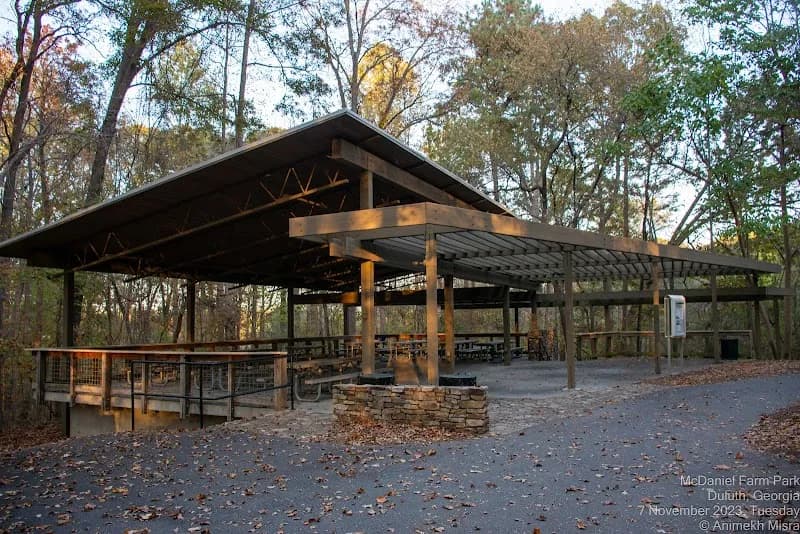 View of McDaniel Farm Park, Historic Entrance in Duluth, GA