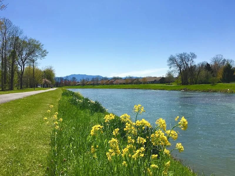 View of Memorial River Greenway in Sevierville, TN
