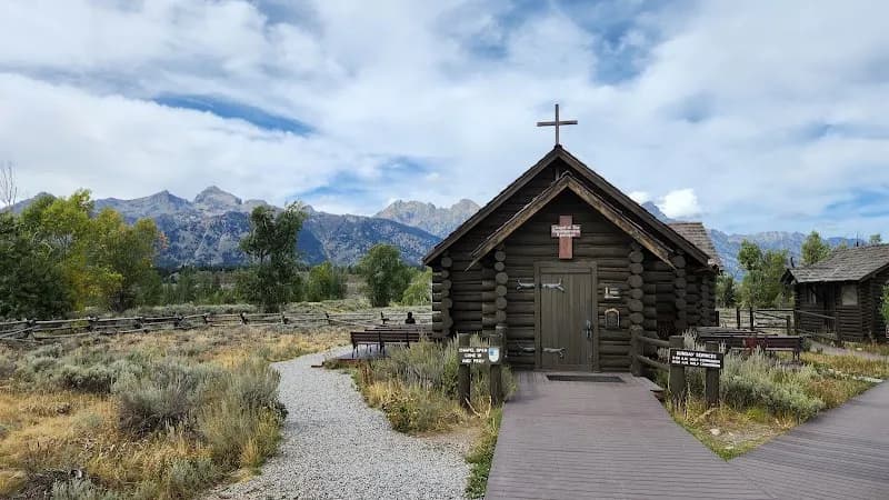 View of Menors Ferry Historic District in Jackson, WY