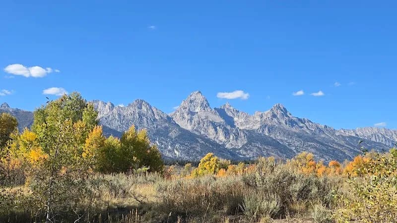 View of Menors Ferry Historic District in Jackson, WY