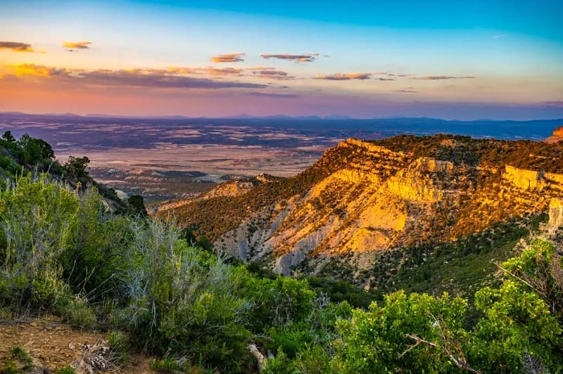 View of Mesa Verde National Park in Durango, CO