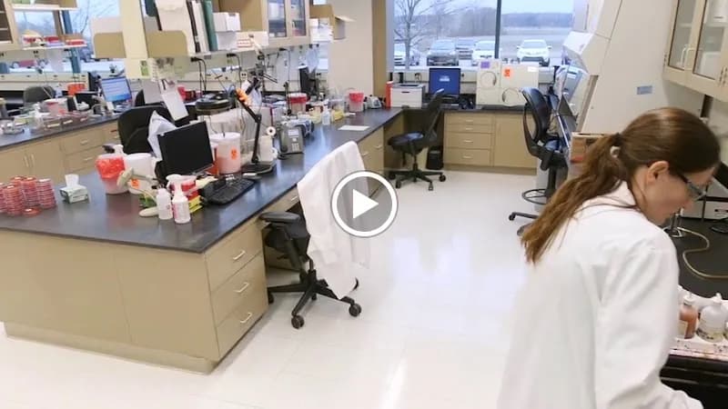 View of Michigan State University Veterinary Medical Center in East Lansing, MI