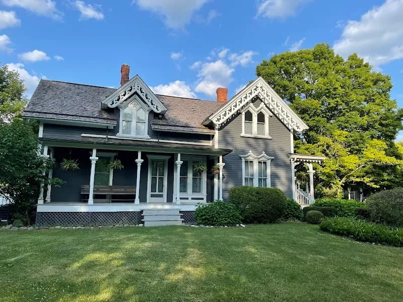 View of Mill Race Historical Village in Northville, MI