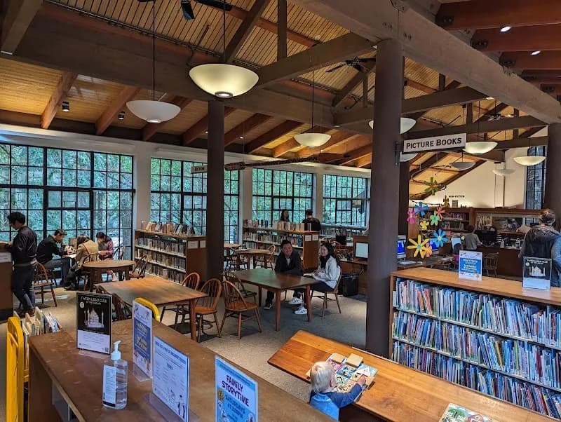 View of Mill Valley Public Library in Mill Valley, CA