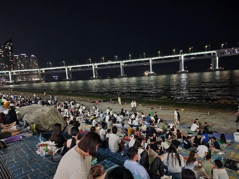 Millak Waterside Park park in Haeundae, Busan