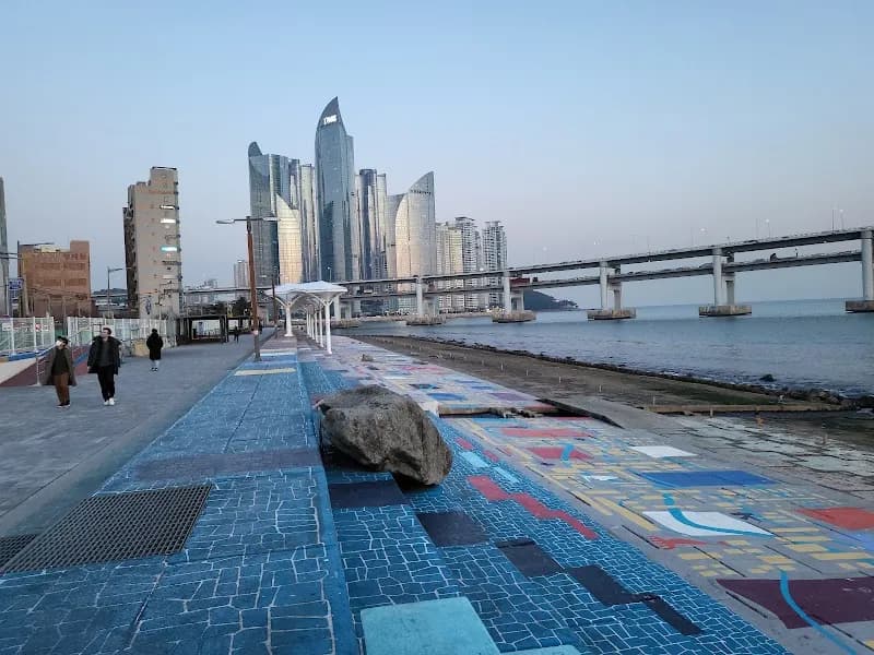 View of Millak Waterside Park in Haeundae, Busan