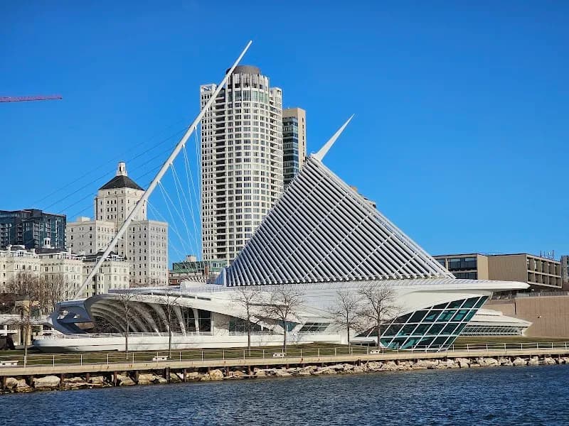 View of Milwaukee Art Museum in Milwaukee, WI