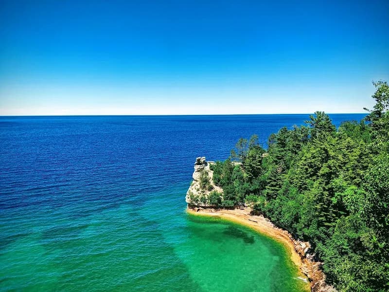 Miners Castle scenic spot in Munising, MI
