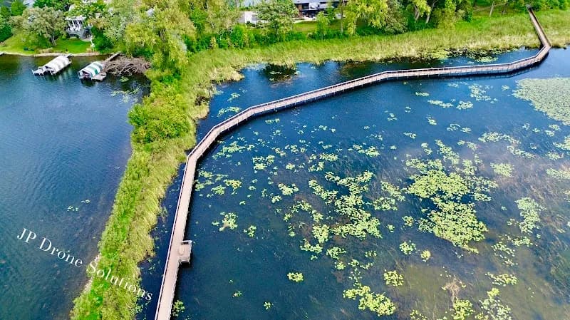 View of Minnehaha Creek Headwaters Park in Minnetonka, MN