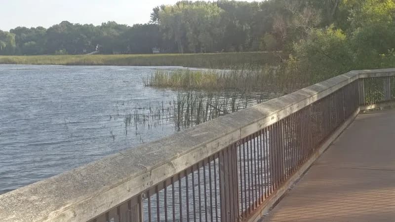 View of Minnehaha Creek Headwaters Park in Minnetonka, MN