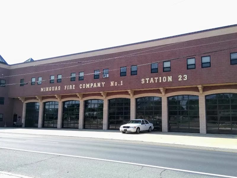 View of Minquas Fire Co in Media, PA