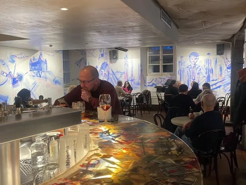 View of Mlejn Café & Bistro in Žižkov, CZ