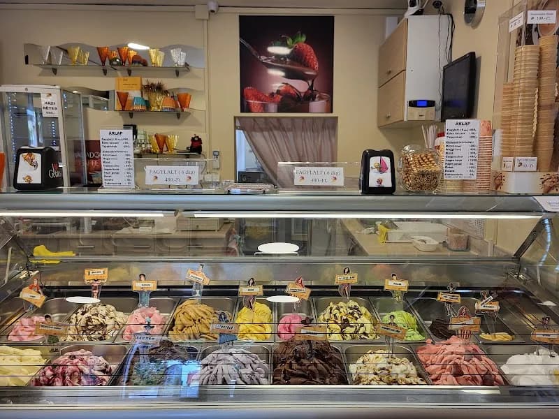 View of Monor Ice Cream Parlor in Monor, Budapest