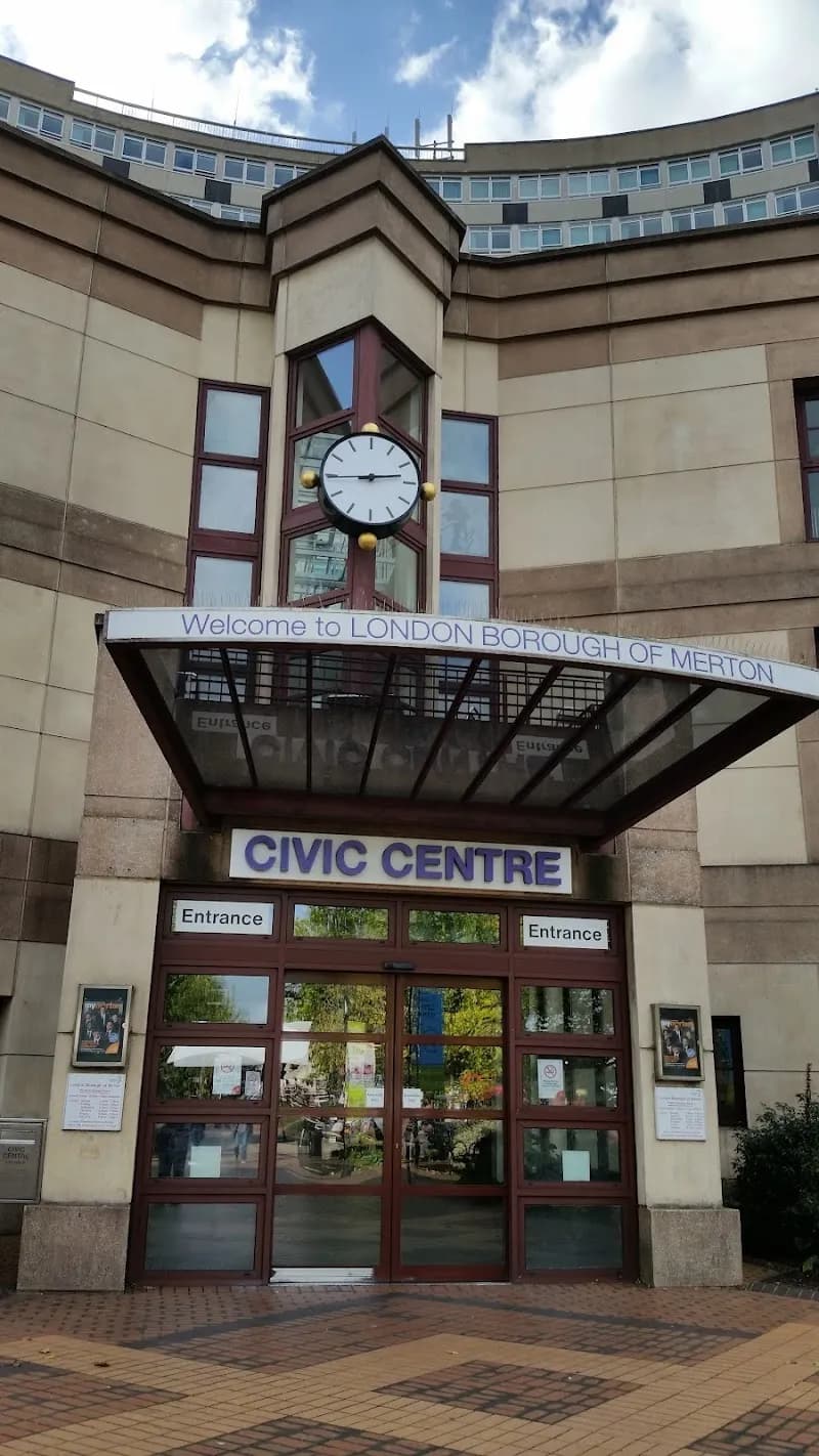 View of Morden Library Within Merton Civic Centre in Merton, London