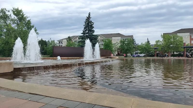 View of Mount Pleasant Village Square in Brampton, ON