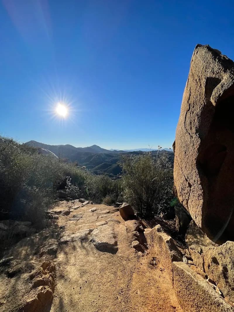 View of Mount Woodson Trailhead in Poway, CA