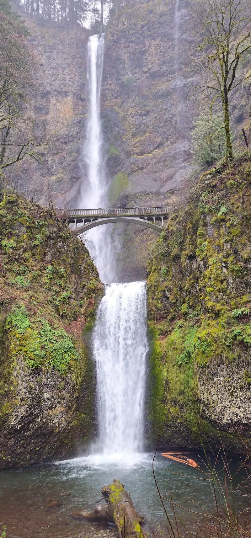 View of Multnomah Falls in Portland, OR