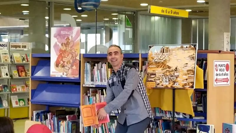 View of Municipal Library Lope de Vega in Tres Cantos, Madrid