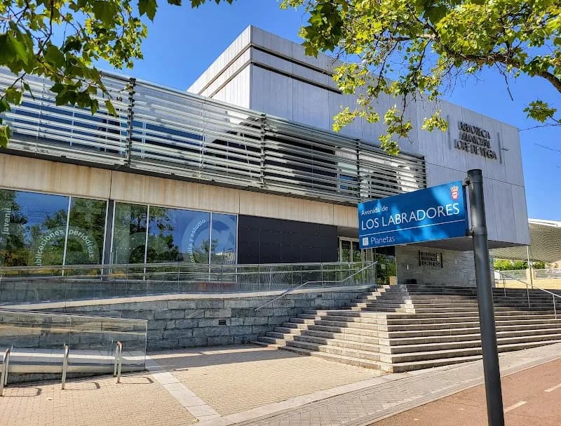 View of Municipal Library Lope de Vega in Tres Cantos, Madrid
