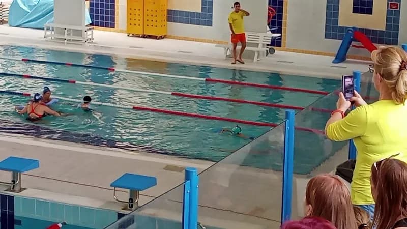 View of Municipal Pool Vila D'Este in Vila Nova de Gaia, Porto