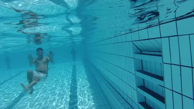 View of Municipal swimming pool El Juncal in Alcalá de Henares, Madrid