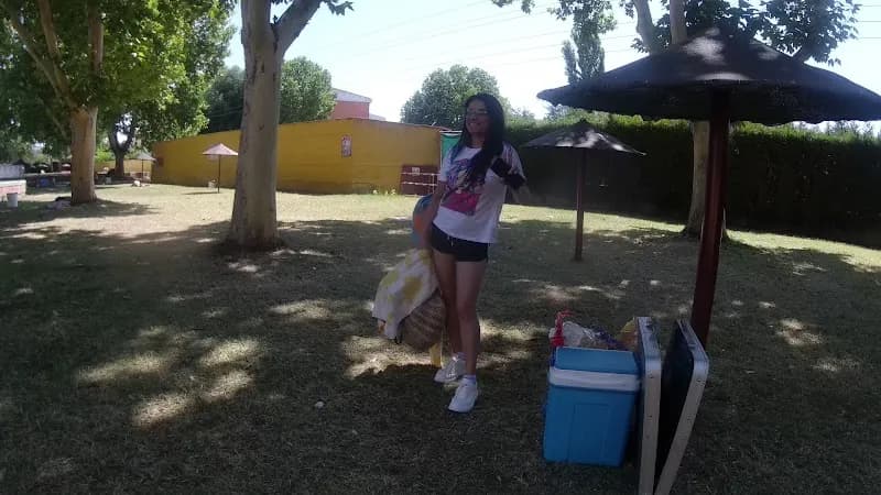 View of Municipal swimming pool El Juncal in Alcalá de Henares, Madrid