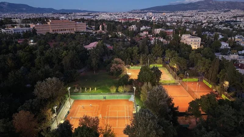 View of Municipal Tennis Court 1 in Psychiko, AT