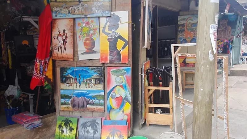 View of MWENGE WOODCAVERS MARKET in Dar es Salaam, DS