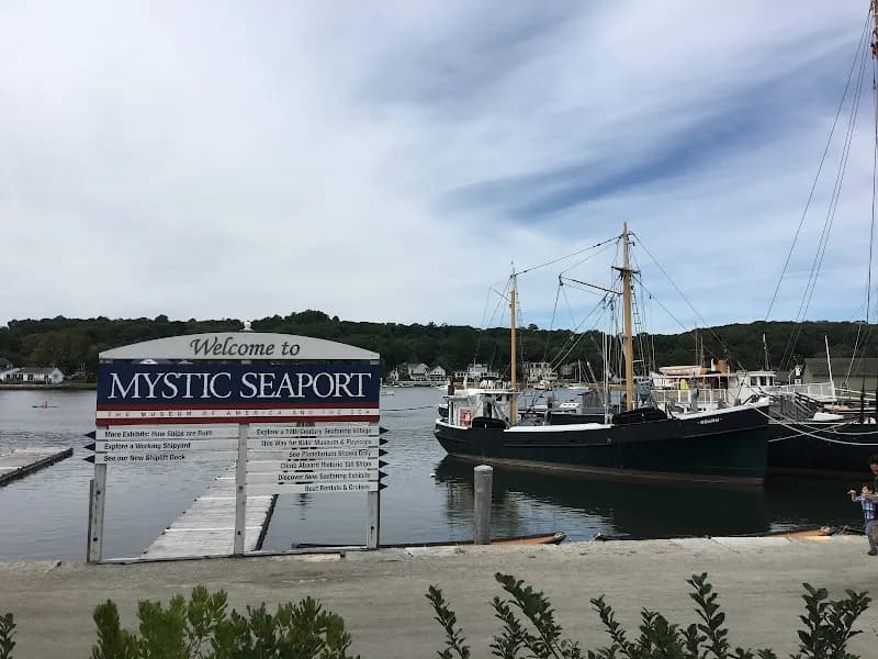 View of Mystic Seaport Museum in Mystic, CT