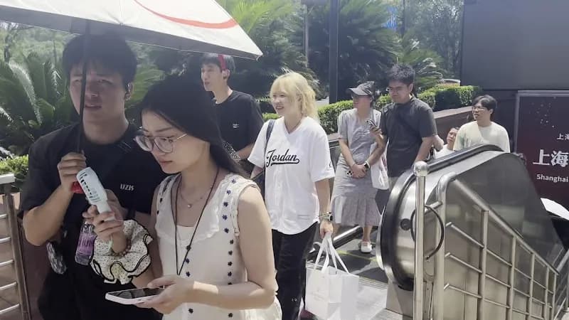 View of Nanjing Road Pedestrian Street in Jing'an, SH