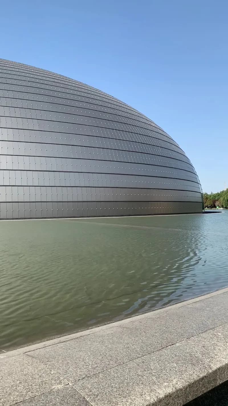 View of National Centre for the Performing Arts in Tongzhou District, Beijing