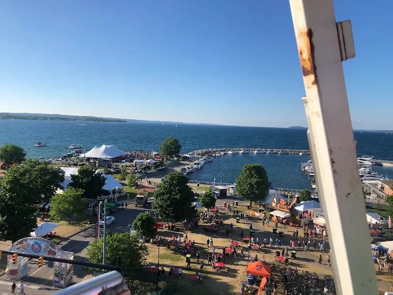 View of National Cherry Festival in Traverse City, MI