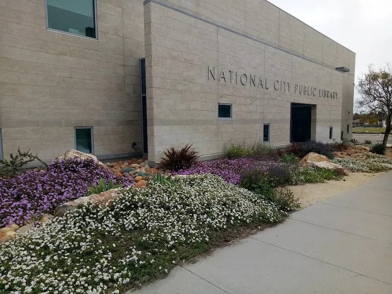 View of National City Public Library in National City, CA