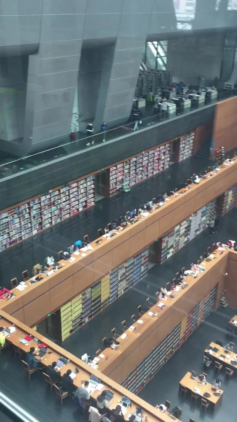 View of National Library of China in Haidian District, Beijing
