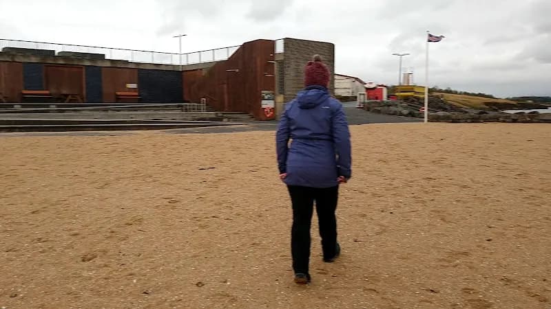 View of Nauthólsvík Geothermal Beach in Grafarvogur, CR