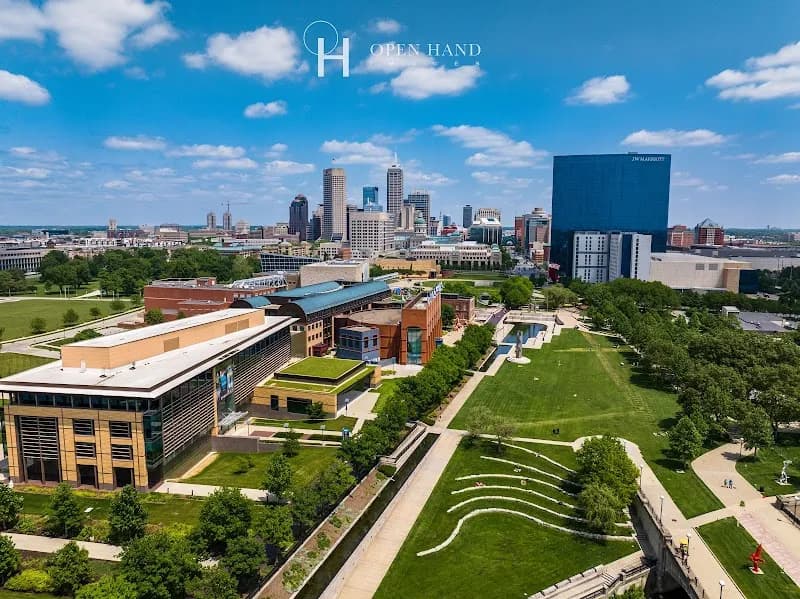 View of NCAA Hall of Champions in Indianapolis, IN