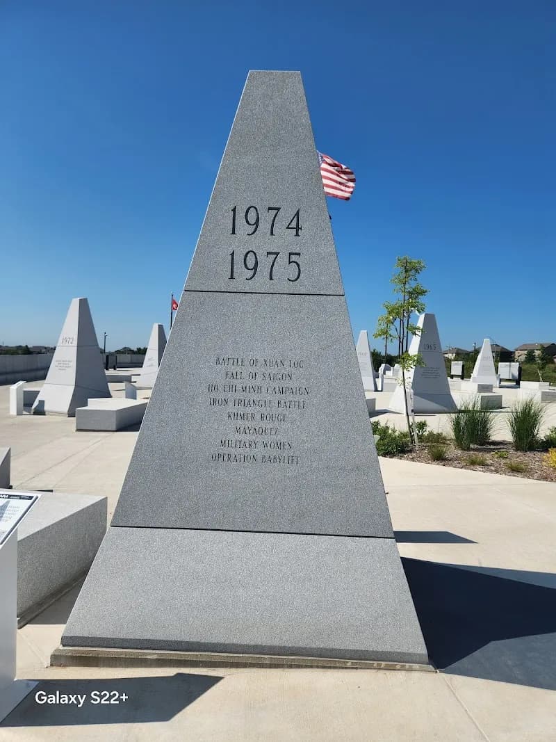 View of Nebraska Vietnam Veterans Memorial in Ralston, NE