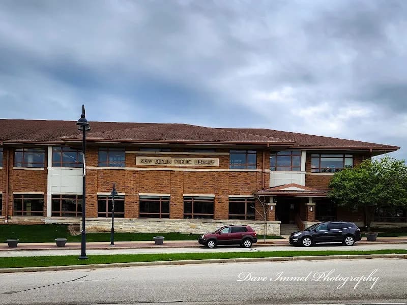 View of New Berlin Public Library in New Berlin, WI