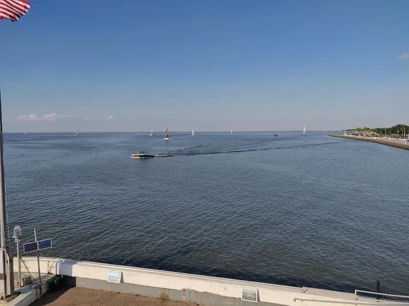 View of New Canal Lighthouse in Lakeshore, LA