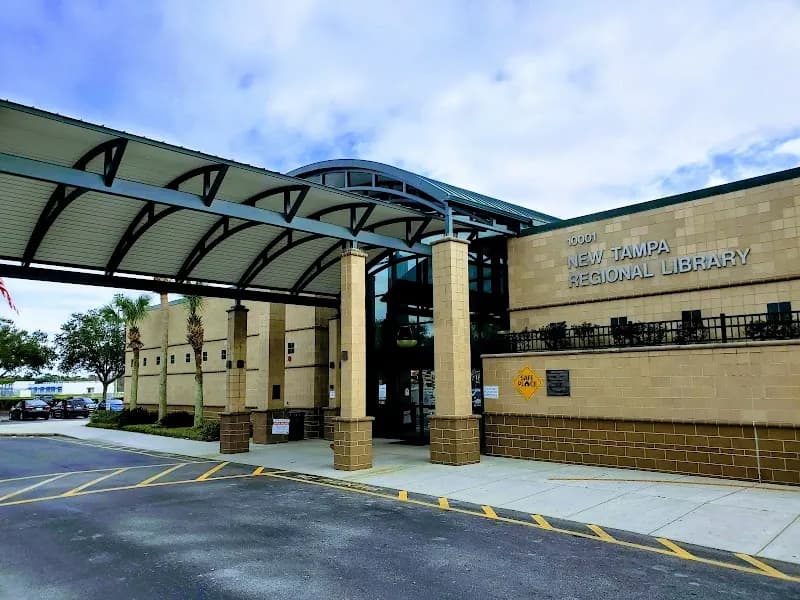 View of New Tampa Regional Library in New Tampa, FL